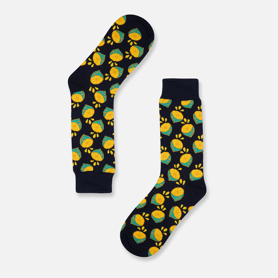Lime Crew Length Socks