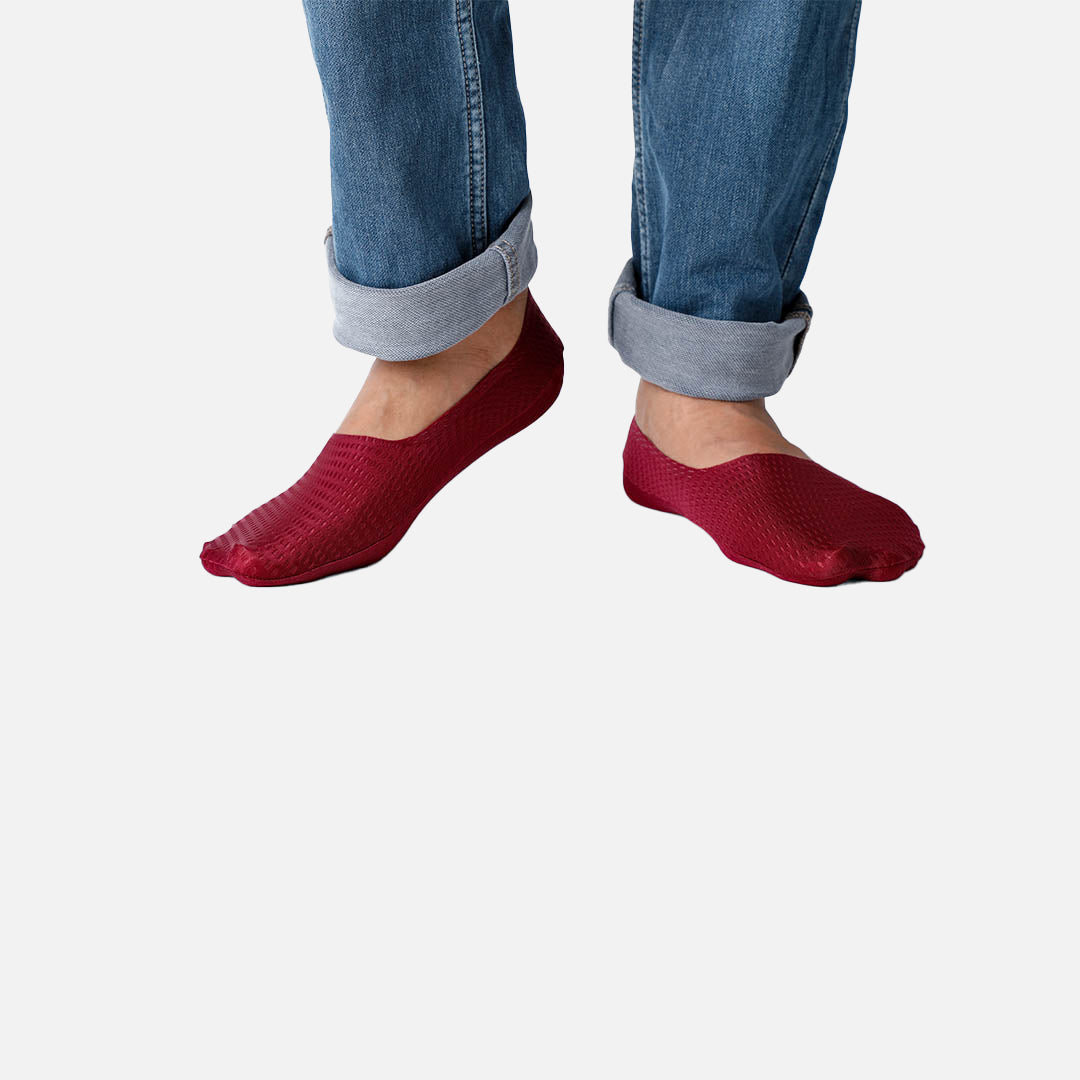 Oslo Berry Loafer Socks - Red